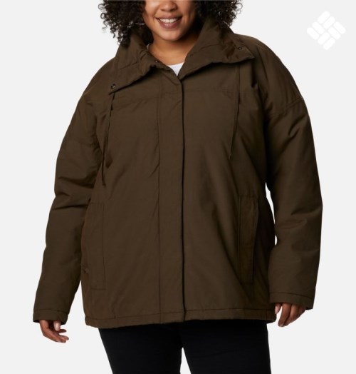 Women's Columbia Maple Hollow Insulated Jackets Dark Brown | Plus Size CA-DC5A1